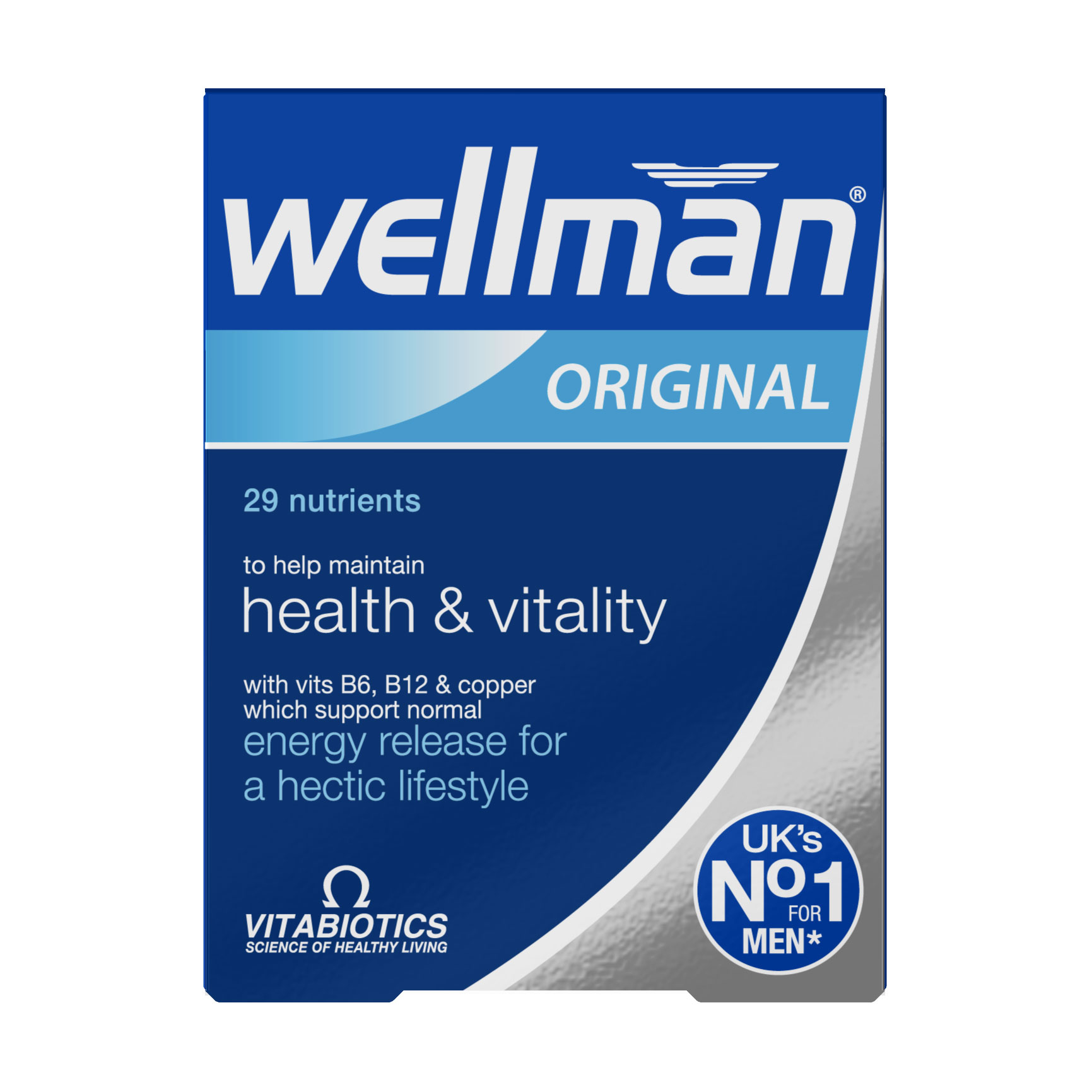 Вітамінно-мінеральний комплекс для чоловіків Vitabiotics Wellman Original, 30 таблеток